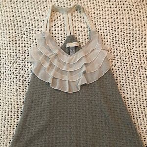 Olive green light sweater tank